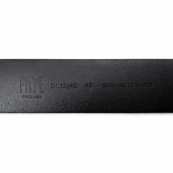 Frye Leather Belt Size 40 Black Classic Western Biker Motorcycle Rugged Heritage - Picture 7 of 10